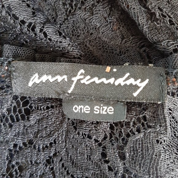 Ann Ferriday Black Lace Corset Blouse - Picture 10 of 12